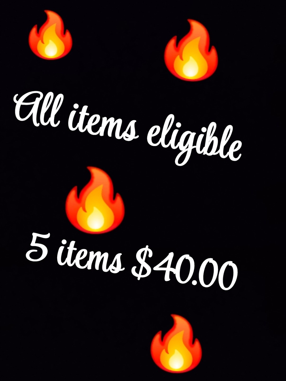 Bundle Offer Graphic - Black with Flame Accents